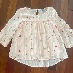 Worn once Smocked Embroidered Top, Pink S